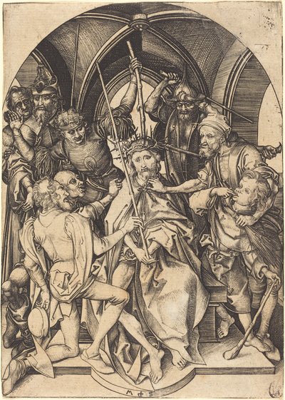 Chrystus ukoronowany cierniem autorstwa Martin Schongauer
