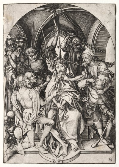 Chrystus ukoronowany cierniem. autorstwa Martin Schongauer