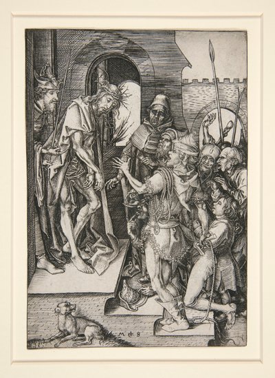 Chrystus przedstawiony ludowi (Ecce Homo) autorstwa Martin Schongauer