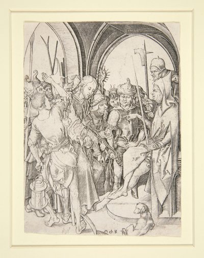 Chrystus przed Annaszem autorstwa Martin Schongauer