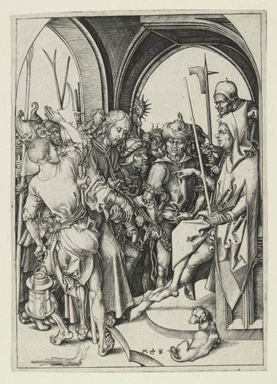 Chrystus przed Annaszem, koniec XV w. autorstwa Martin Schongauer