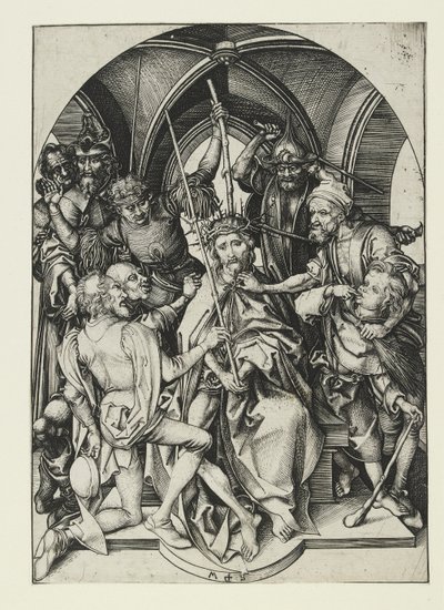 Chrystus ukoronowany cierniami, koniec XV w. autorstwa Martin Schongauer