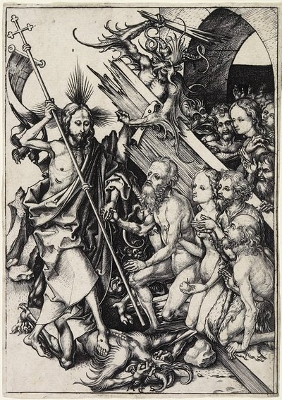 Chrystus w Otchłani, c. 1480 autorstwa Martin Schongauer