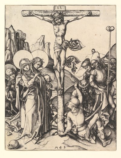 Ukrzyżowanie, ca. 1435-1491. autorstwa Martin Schongauer