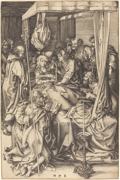 Śmierć Dziewicy autorstwa Martin Schongauer