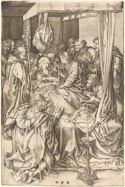 Śmierć Dziewicy autorstwa Martin Schongauer