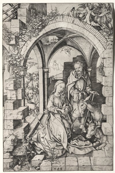 Życie Dziewicy: Narodzenia autorstwa Martin Schongauer