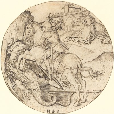 Święty Jerzy i Smok autorstwa Martin Schongauer