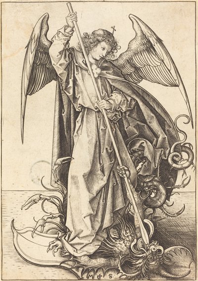 Święty Michał zabija smoka autorstwa Martin Schongauer
