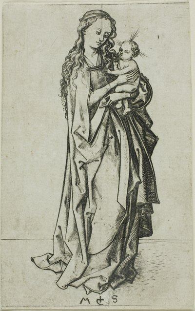 Mała stojąca Madonna z Dzieciątkiem autorstwa Martin Schongauer