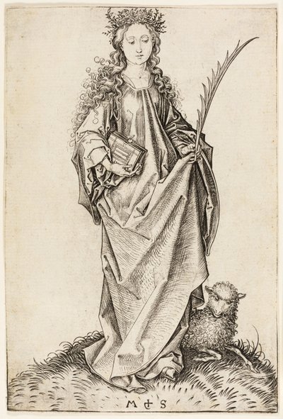 Święta Agnieszka autorstwa Martin Schongauer