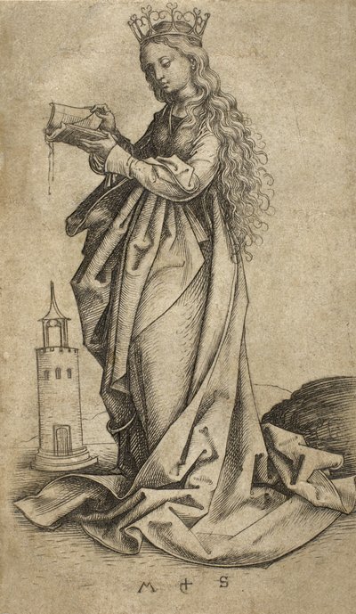 św. Barbary autorstwa Martin Schongauer
