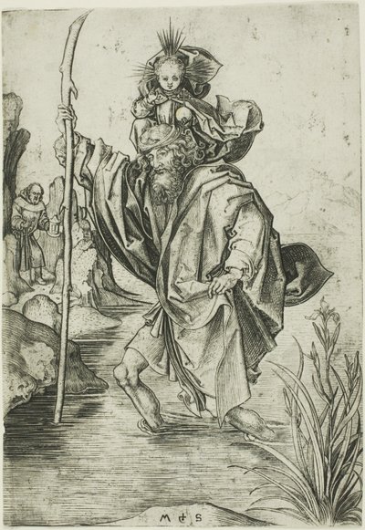 Św. Krzysztof autorstwa Martin Schongauer