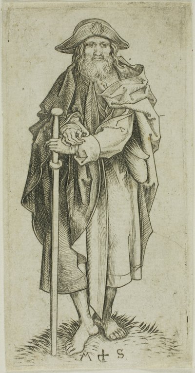 Święty Jakub Większy, od Apostołów autorstwa Martin Schongauer