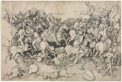 Św. Jakub i Saraceni, XV wiek. autorstwa Martin Schongauer
