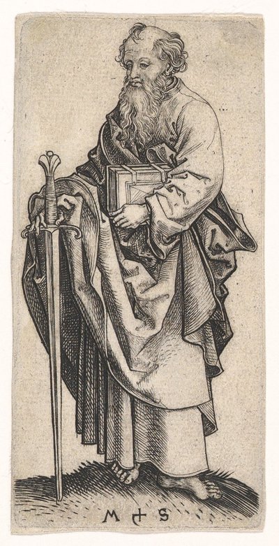 św. Paweł, ca. 1435-1491. autorstwa Martin Schongauer