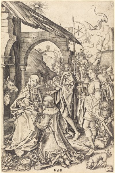Pokłon Trzech Króli autorstwa Martin Schongauer