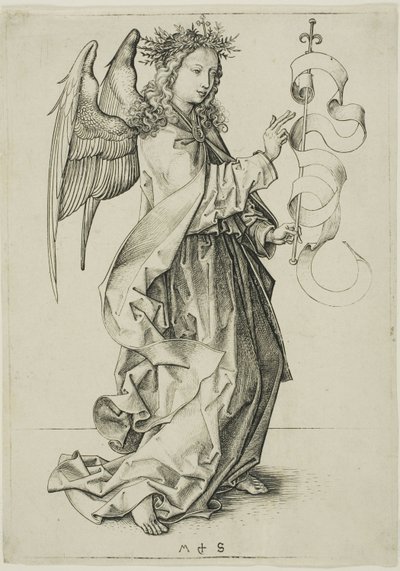 Anioł Zwiastowania autorstwa Martin Schongauer