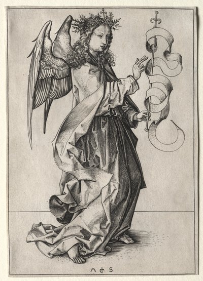 Anioł Zwiastowania autorstwa Martin Schongauer
