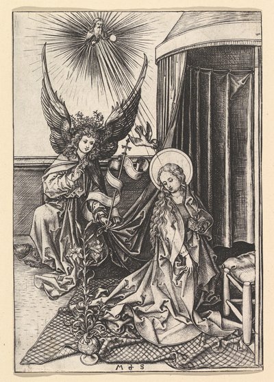 Zwiastowanie, ok. godz. 1435-1491. autorstwa Martin Schongauer