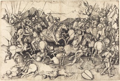 Bitwa o św. Jakuba w Clavijo autorstwa Martin Schongauer