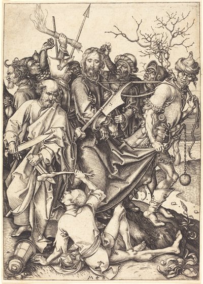 Zdrada i pojmanie Chrystusa autorstwa Martin Schongauer