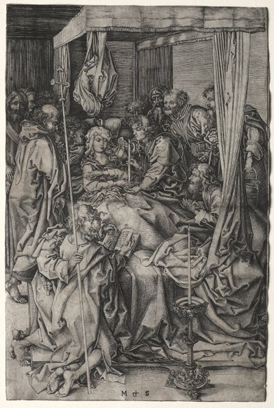 Śmierć Dziewicy autorstwa Martin Schongauer
