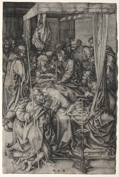 Śmierć Dziewicy. autorstwa Martin Schongauer