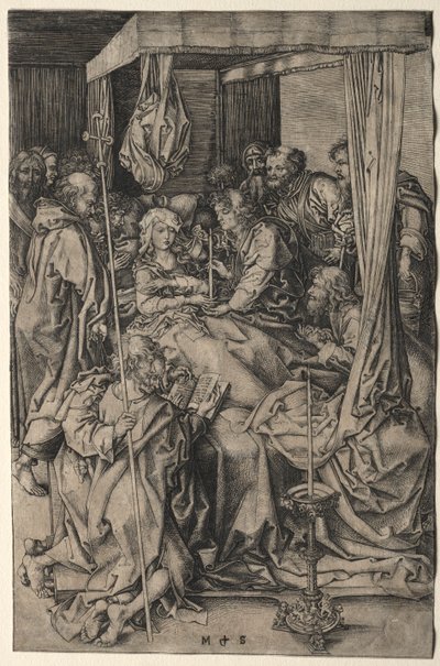 Śmierć Dziewicy. autorstwa Martin Schongauer
