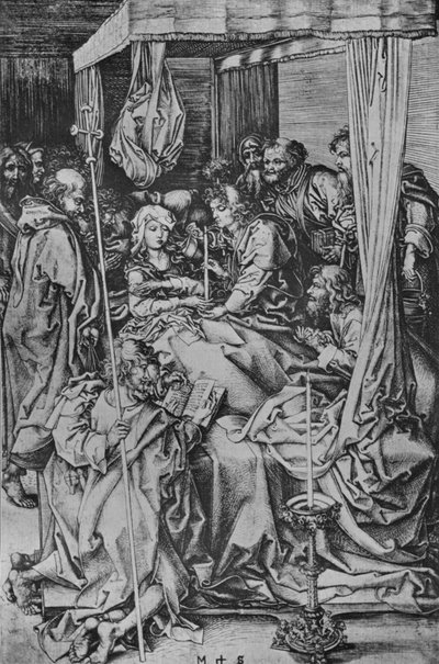 Śmierć Dziewicy, c1475 autorstwa Martin Schongauer
