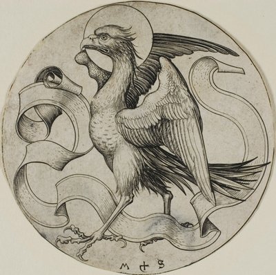 Orzeł św. Jana autorstwa Martin Schongauer