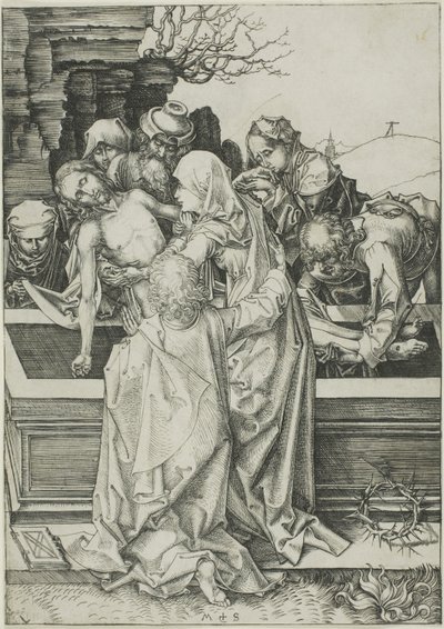 Złożenie do grobu, z „Pasji” autorstwa Martin Schongauer