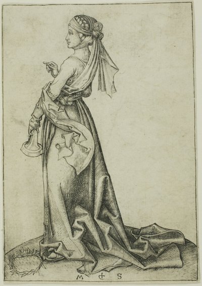 Pierwsza głupia dziewica autorstwa Martin Schongauer