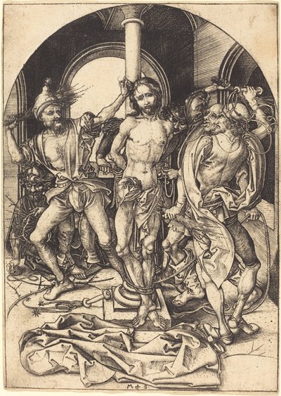 Biczowanie autorstwa Martin Schongauer