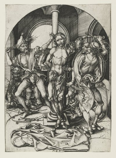 Biczowanie, koniec XV wieku autorstwa Martin Schongauer