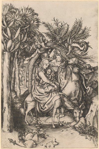 Ucieczka do Egiptu autorstwa Martin Schongauer