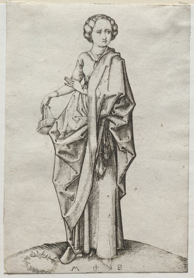 Czwarta z głupich panien. autorstwa Martin Schongauer