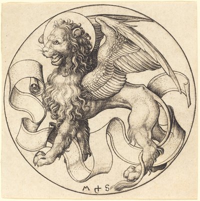Lew św. Marka autorstwa Martin Schongauer
