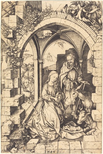 Narodzenie Chrystusa autorstwa Martin Schongauer
