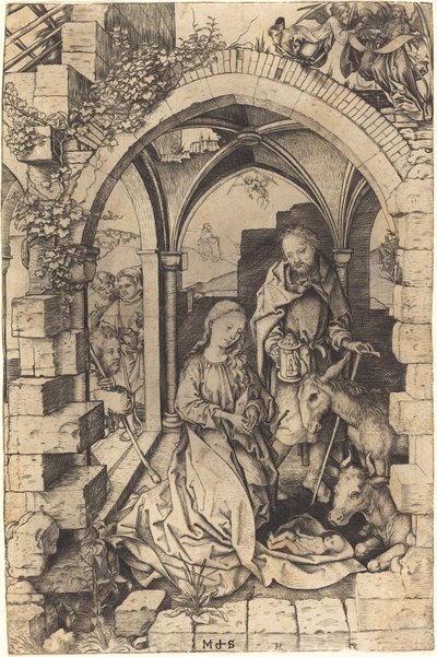 Narodzenie Chrystusa autorstwa Martin Schongauer