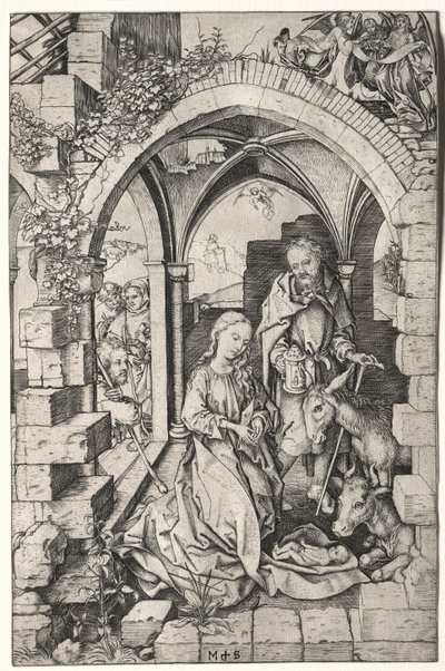 Narodzenie Chrystusa. autorstwa Martin Schongauer