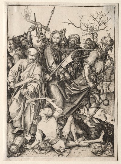 Pasja: Chrystus wzięty do niewoli autorstwa Martin Schongauer