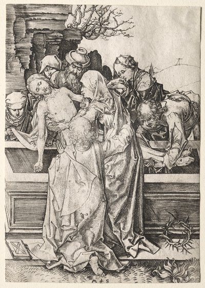 Pasja: złożenie do grobu. autorstwa Martin Schongauer
