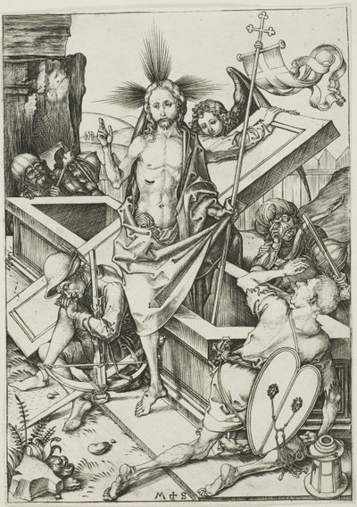 Zmartwychwstanie, z Męki Pańskiej autorstwa Martin Schongauer