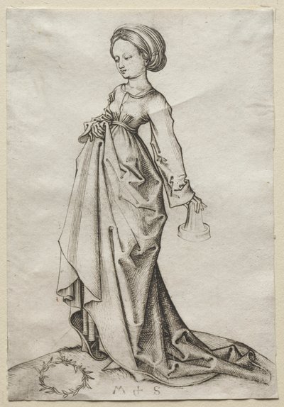 Druga z głupich panien. autorstwa Martin Schongauer