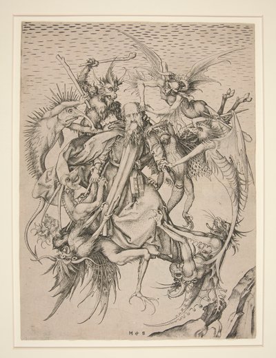 Uciski św. Antoniego autorstwa Martin Schongauer