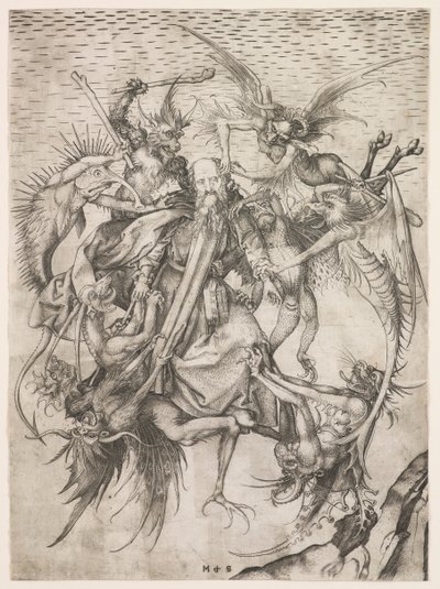 Uciski św. Antoniego autorstwa Martin Schongauer