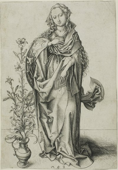 Dziewica Zwiastowania autorstwa Martin Schongauer
