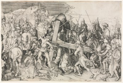 Noszenie krzyża. autorstwa Martin Schongauer