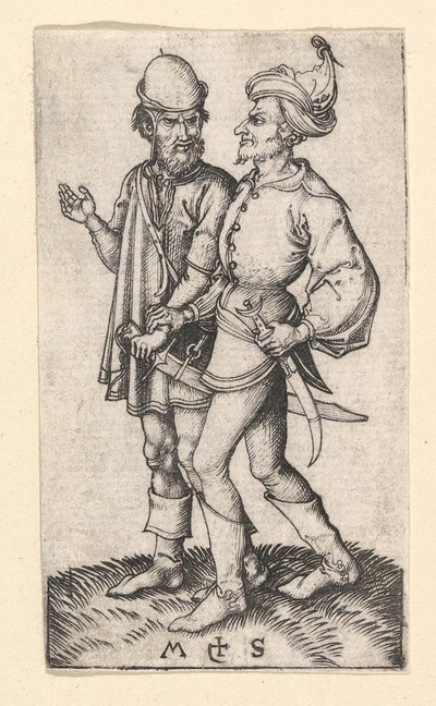Dwóch Turków, ca. 1435-1491. autorstwa Martin Schongauer
